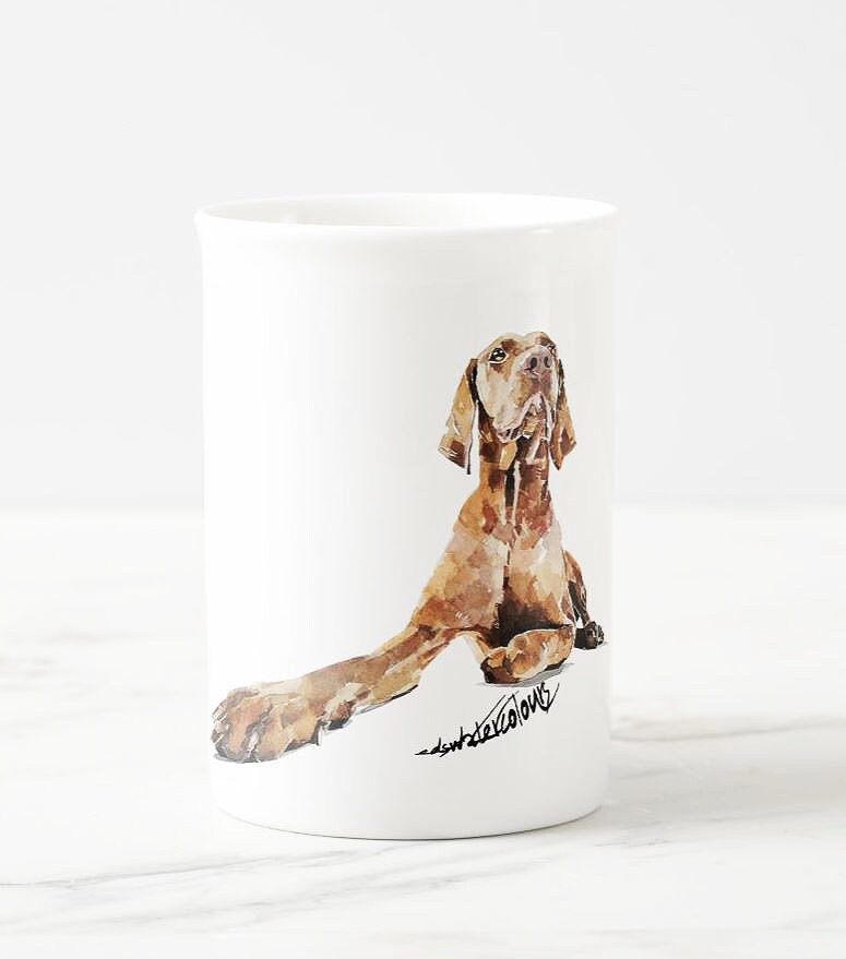 Windsor fine bone china Mug 10 oz-  Vizsla Coffee Mug, Vizsla mug gift ,Vizsla Mug,bone china Mug,Vizsla bone china Mug