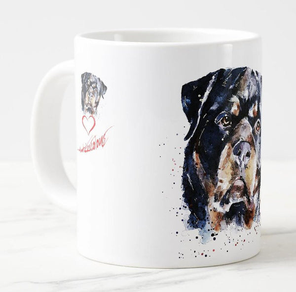 Large Rottweiler 2 Ceramic Mug 15 oz- Rottweiler  Coffee Mug, Rottweiler  mug gift ,RottweilerMug,Rottweiler Tea cup