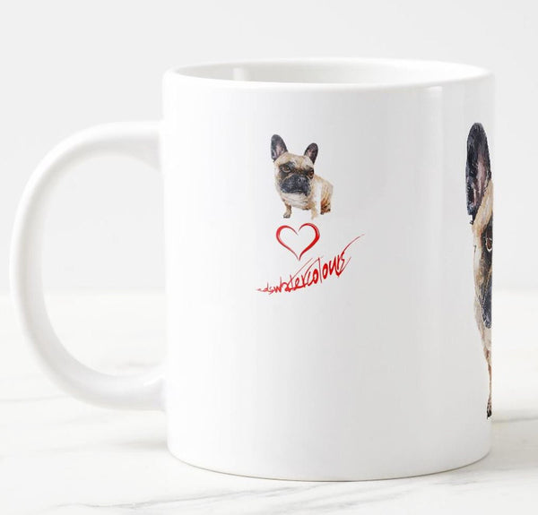 Large French Bulldog Ceramic Mug 15 oz-  French Bulldog Coffee Mug, French Bulldog mug gift ,French Bulldog Mug