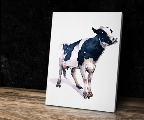 Holstein Friesian Cow " Canvas Print Watercolour,Friesian Cow canvas art,Holstein Cow watercolour on canvas, Friesian Cow canvas Print