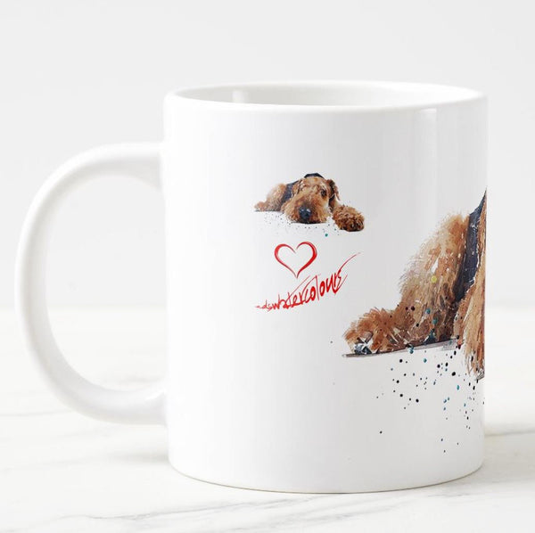 Large Airedale Terrier 2 Ceramic Mug 15 oz- Airedale Terrier  Coffee Mug, Airedale Terrier  mug gift ,Airedale Terrier  Mug,Airedale Terrier