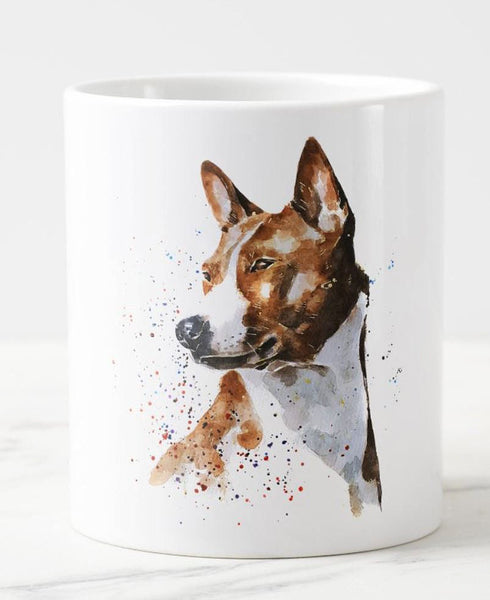 Large Basenji Ceramic Mug 15 oz-  Basenji Coffee Mug, Basenji mug gift ,Basenji Mug,Basenji ceramic mug