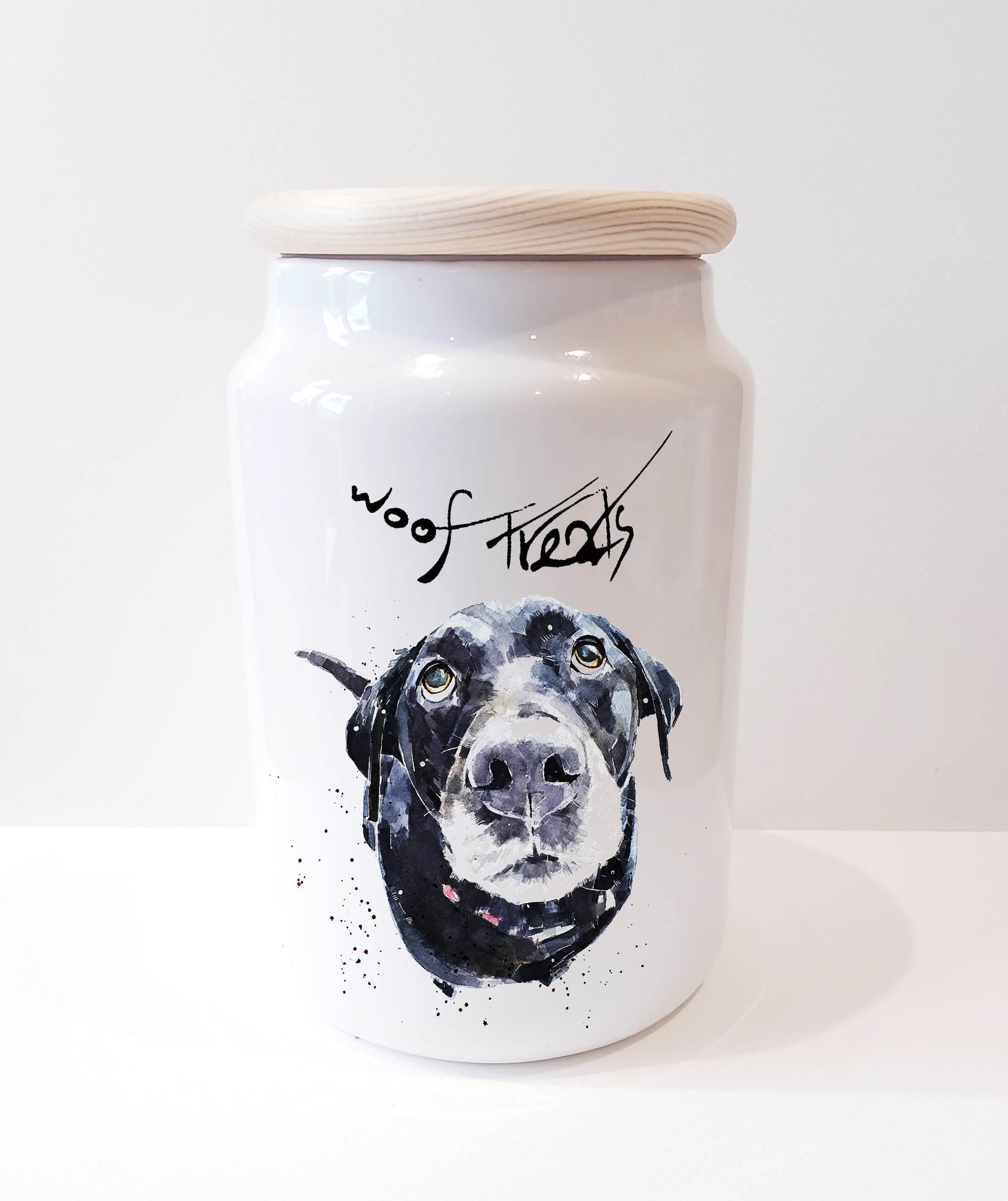 Black dog treat top jar