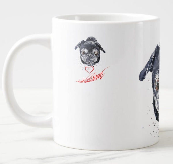Pug What big eyes Ceramic Mug 15 oz- Pug Coffee Mug, Pug mug gift ,Pug Mug,Pug Coffee Mug, Pug Tea Mug