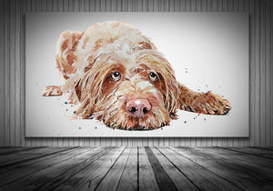 Wirehaired Vizsla 2 " Canvas Print Watercolour. Vizsla wall canvas, Vizsla canvas wall print,Vizsla home decor, Vizsla art on canvas