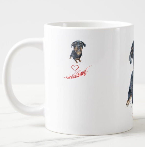 Large Rottweiler 3 Ceramic Mug 15 oz- Rottweiler  Coffee Mug, Rottweiler  mug gift ,RottweilerMug,Rottweiler Tea cup