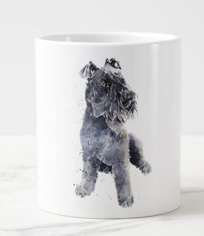 Large Kerry Blue Terrier 2 Ceramic Mug 15 oz-  Kerry Blue Terrier  Coffee Mug, Kerry Blue Terrier  mug gift ,Kerry Blue Terrier Mug,KBT Mug.