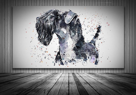 Kerry Blue Terrier II " Canvas Print.Kerry Blue Terrier wall canvas,Kerry Blue Terrier canvas wall print,Kerry Blue Terrier home decor,