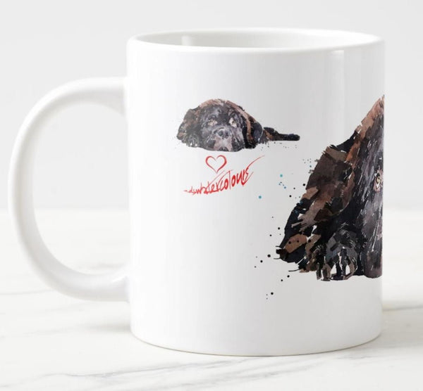 Large NewFoundland Dog Reclined Ceramic Mug 15 oz- NewFoundland Dog  Coffee Mug, NewFoundland Dog mug gift ,NewFoundland Dog Terrier  Mug