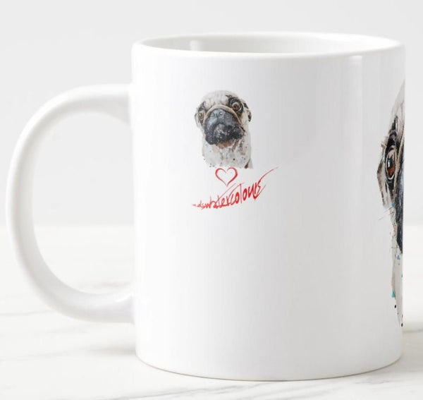 Pug I Spy Mug 15 oz- Pug Coffee Mug, Pug mug gift ,Pug Mug,Pug Coffee Mug, Pug Tea Mug