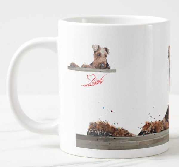 Large Airedale Terrier 4 Ceramic Mug 15 oz- Airedale Terrier  Coffee Mug, Airedale Terrier  mug gift ,Airedale Terrier  Mug,Airedale Terrier