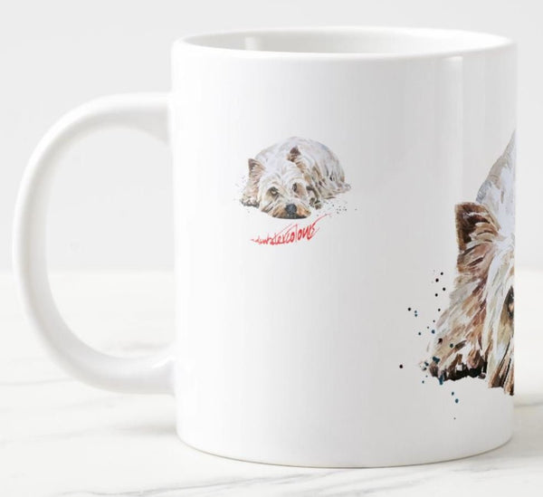West Highland White Terrier Ceramic Mug 15 oz. Westie art, Westie ceramic mug, Westie Watercolor cup Westie Coffee Mug, Westie  mug gift