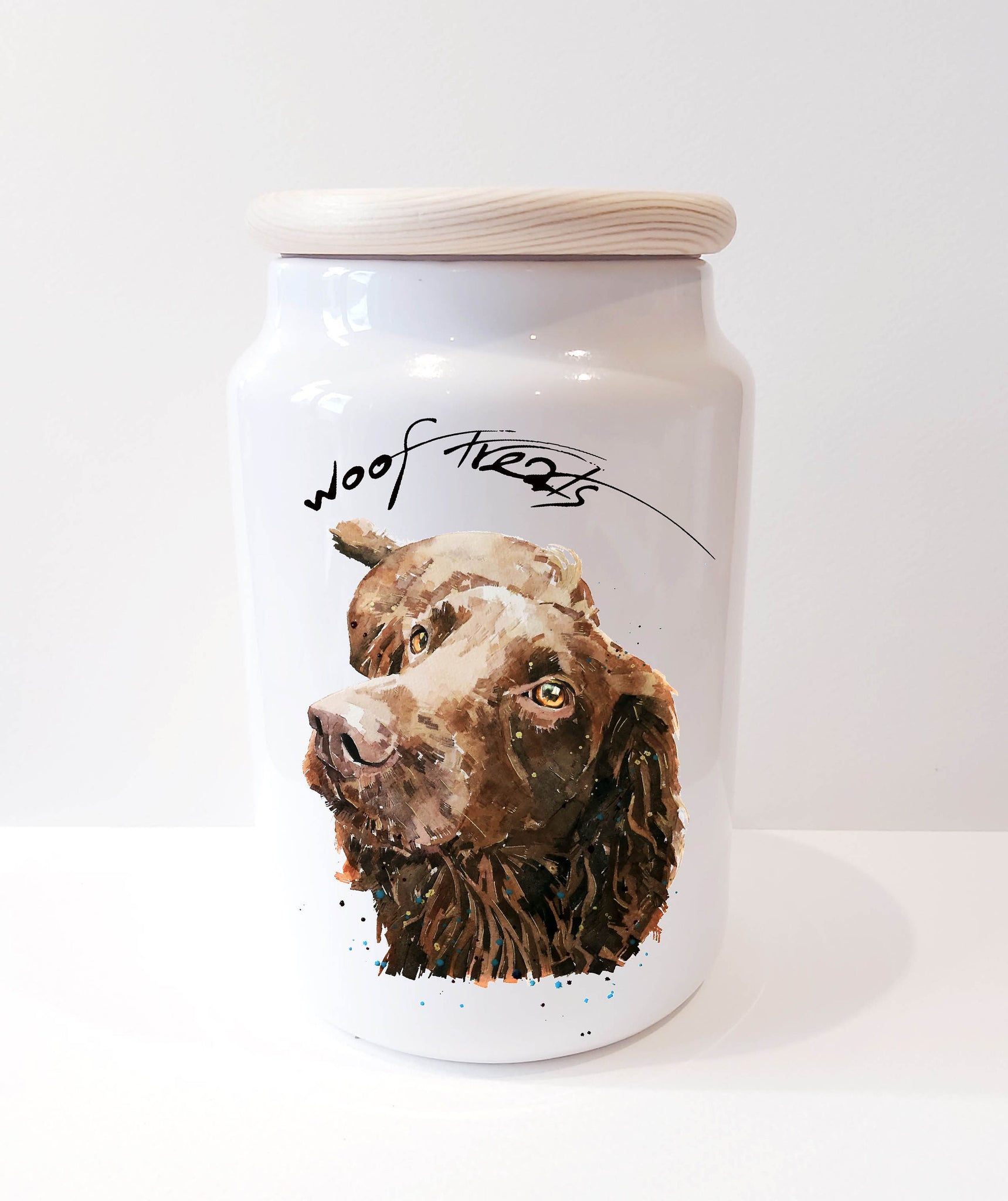 Cocker Spaniel Ceramic Treats Jar. Cocker Spaniel canister,Cocker Spaniel treats jar, Cocker Spaniel container,Cocker Spaniel  snacks jar