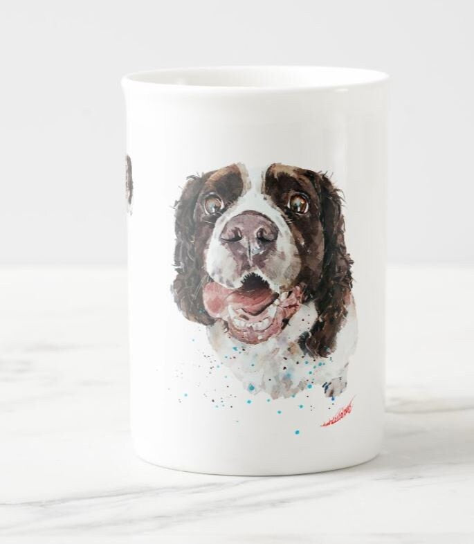 Springer Spaniel Windsor fine bone china Mug 10oz- Springer Spanie Coffee Mug, Springer Spaniel  mug gift ,Springer Spaniel Tea cup