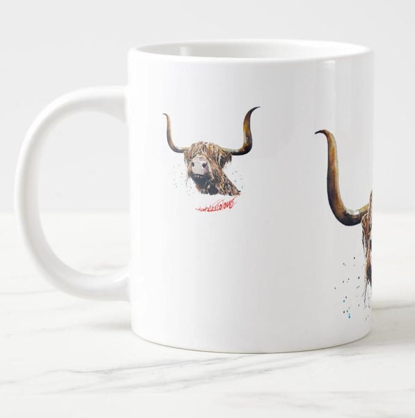 Large Highland Cow III Ceramic Mug 15 oz-  Highland Cow Coffee Mug, Highland Cow mug gift ,Highland Calf Mug, Highland Cow Mug,Highland Calf