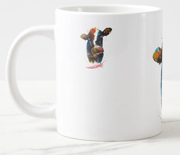 Rainbow Cow II Ceramic Mug 15 oz-   Cow Coffee Mug, Cow mug gift ,Cow Mug, Cow Mug,Cow lover gift