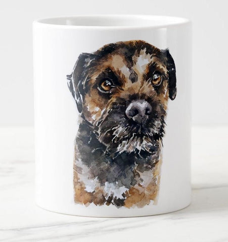 Border Terrier Art Ceramic Mug 15 oz-  Border Terrier Coffee Mug, Border Terrier Mug gift ,Border Terrier Lover,Border Terrier Gift