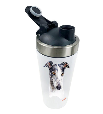 Majestic - Sighthound Steel 500 Millilters Shaker Bottle/Travel Mug .Sighthound bottle,Sighthound bottle gift,Whippet travel mug