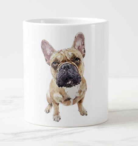 Large Fawn French Bulldog Ceramic Mug 15 oz-  French Bulldog Coffee Mug, French Bulldog mug gift ,French Bulldog Mug