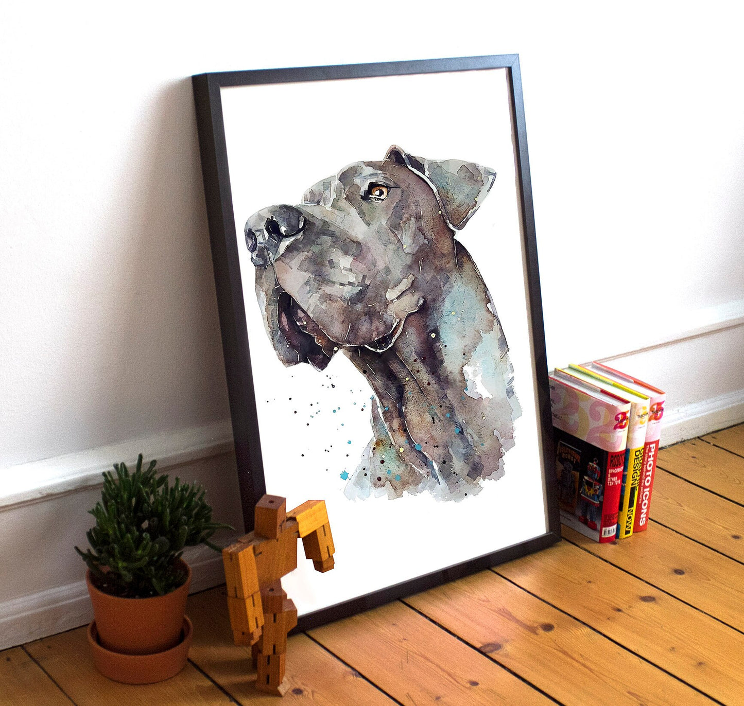 Great Dane Majestic " Print Watercolour.Great Dane, Great Dane Art, Great Dane Print,Great Dane wall hanging,Great Dane watercolour Print