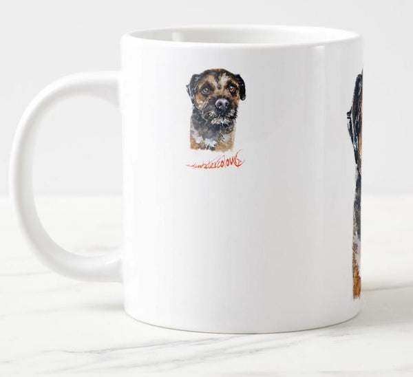 Border Terrier Art Ceramic Mug 15 oz-  Border Terrier Coffee Mug, Border Terrier Mug gift ,Border Terrier Lover,Border Terrier Gift