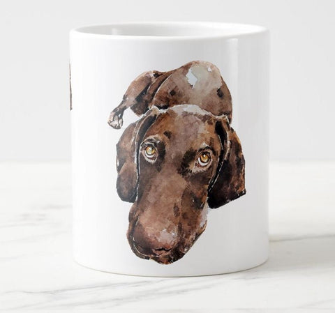 Large German Shorthaired Pointer III Ceramic Mug 15 oz-  German Shorthaired Pointer Coffee Mug, German Shorthaired Pointer Cup
