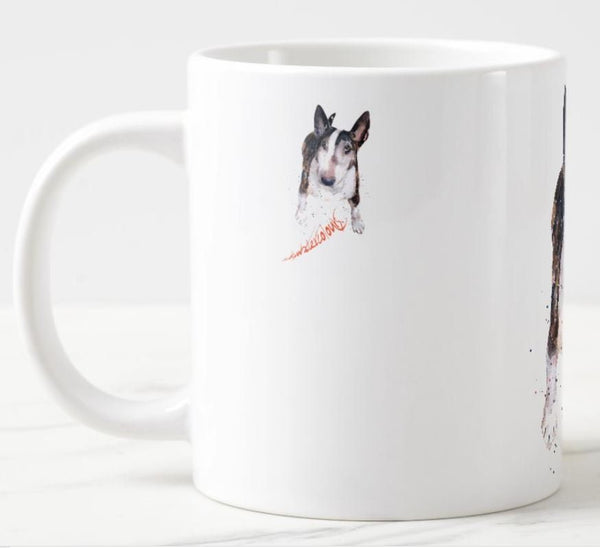 Brindle Bull Terrier Ceramic Mug 15 oz- Bull Terrier Coffee Mug, Bull Terrier mug gift ,Bull Terrier Mug
