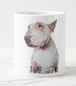 White Bull Terrier Ceramic Mug II 15 oz- Bull Terrier Coffee Mug, Bull Terrier mug gift ,Bull Terrier Mug