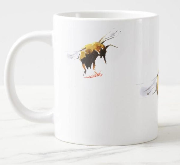 Bumblebee Version 1 Ceramic Mug 15 oz- Bumblebee Coffee Mug, Bee mug gift ,Bumblebee Cup