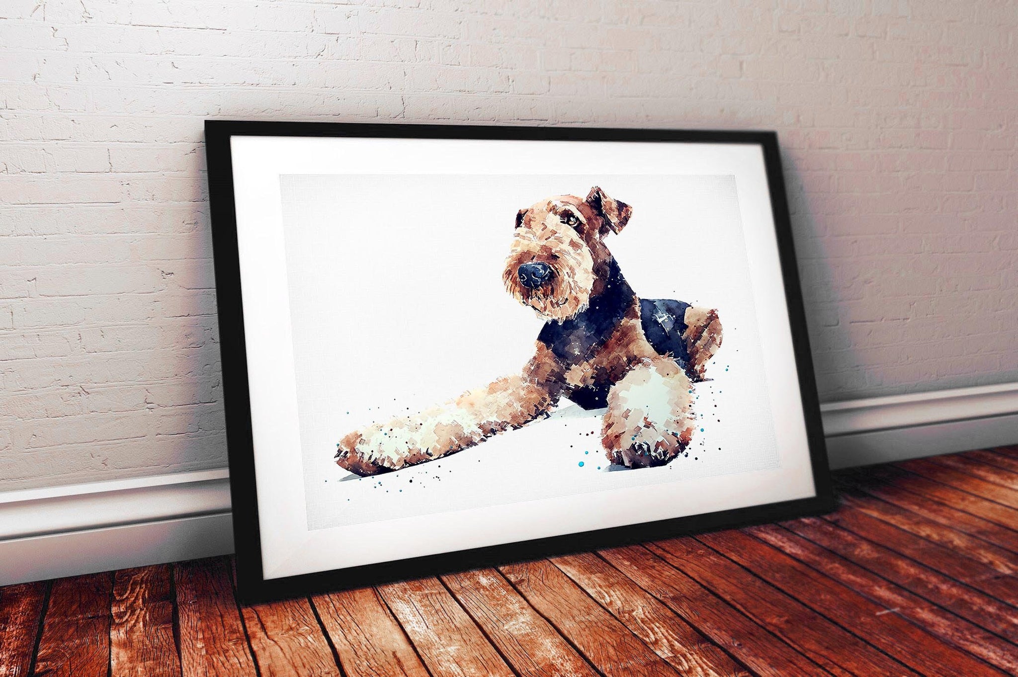 Airedale The Boss - Watercolour Print.Airedale Terrier,Airedale Terrier art,Airedale Terrier print,Airedale Terrier watercolour