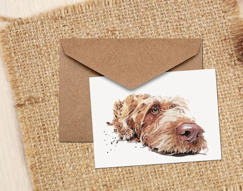 Wirehaired Vizsla Note/Greeting Card.Wirehaired Vizsla cards,Wirehaired Vizsla cards,Wirehaired Vizsla greeting cards