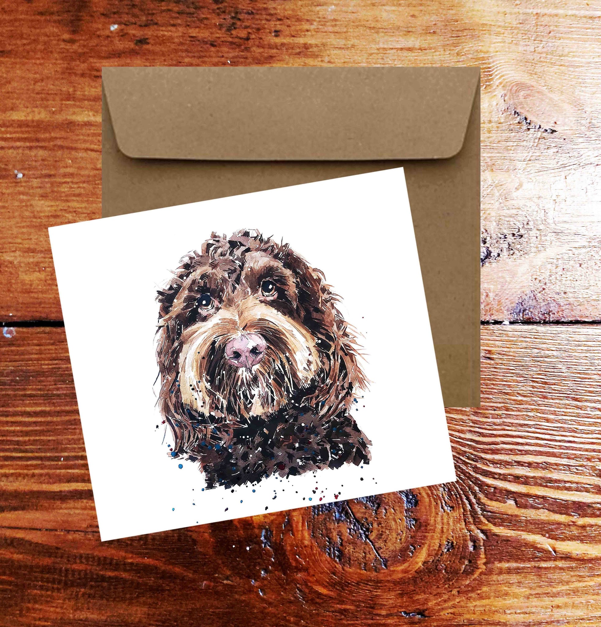 Cockapoo Greeting/Note Card.Cockapoo card,Cockapoo greeting card,Cockapoo Dog greeting card