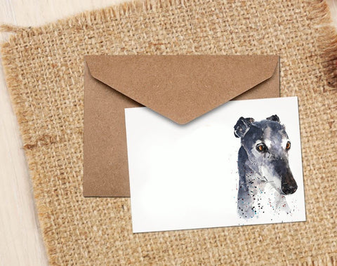 Sighthound II Greeting/Note Card -Sighthound cards,whippet cards ,whippet greetings cards,greyhound Greeting cards