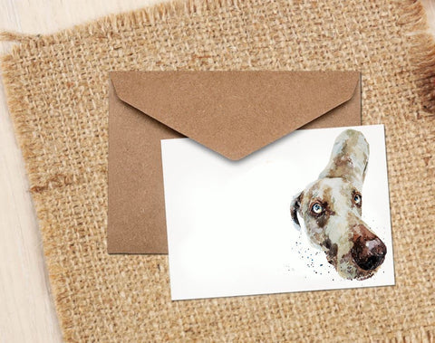 Weimaraner II Greeting/Note Card.Weimaraner Cards,Weimaraner Art cards, Weimaraner greetings card
