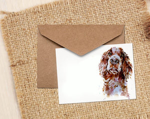 Red Setter II Greeting/Note Card.Red Setter cards,Red Setter note cards, Irish Setter greeting cards,Red Setter greetings cards
