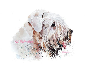 Wheaten Terrier - The Thinker" Print Watercolour