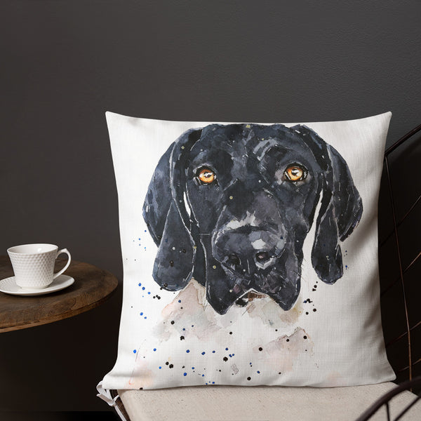 "German Shorthaired Pointer: I See Right Through You" - Premium Pillow/Cushion