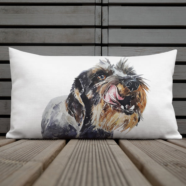 Wirehaired Dachshund Premium Pillow