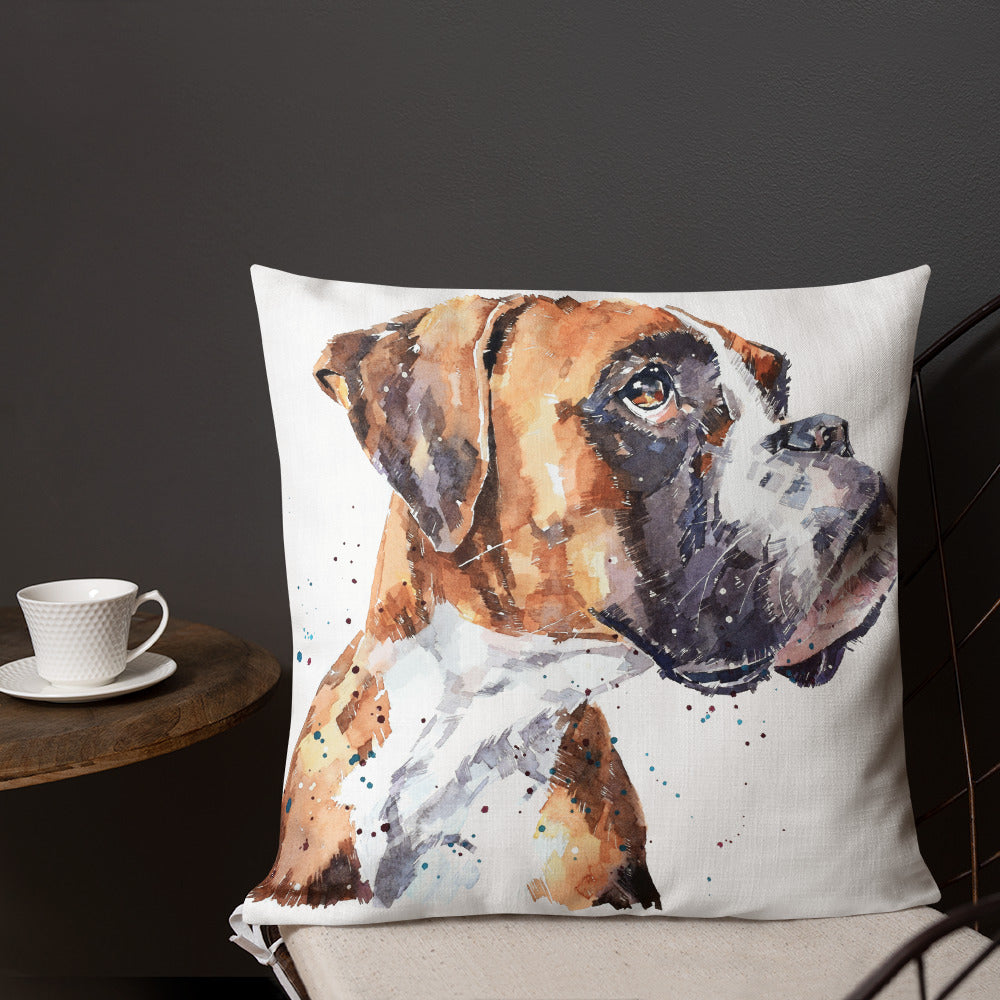 Boxer (Version 1) | Premium Pillow/Cushion | Edswatercolours