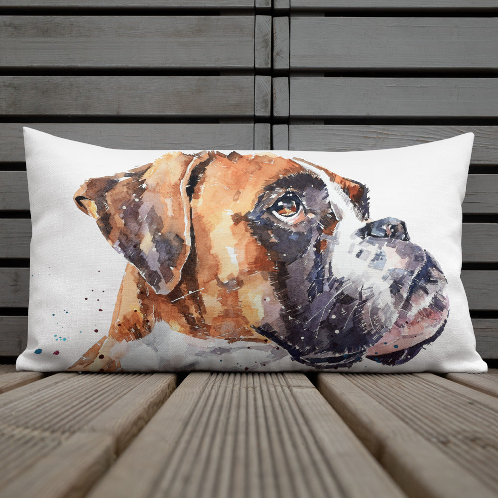 Boxer (Version 1) | Premium Pillow/Cushion | Edswatercolours