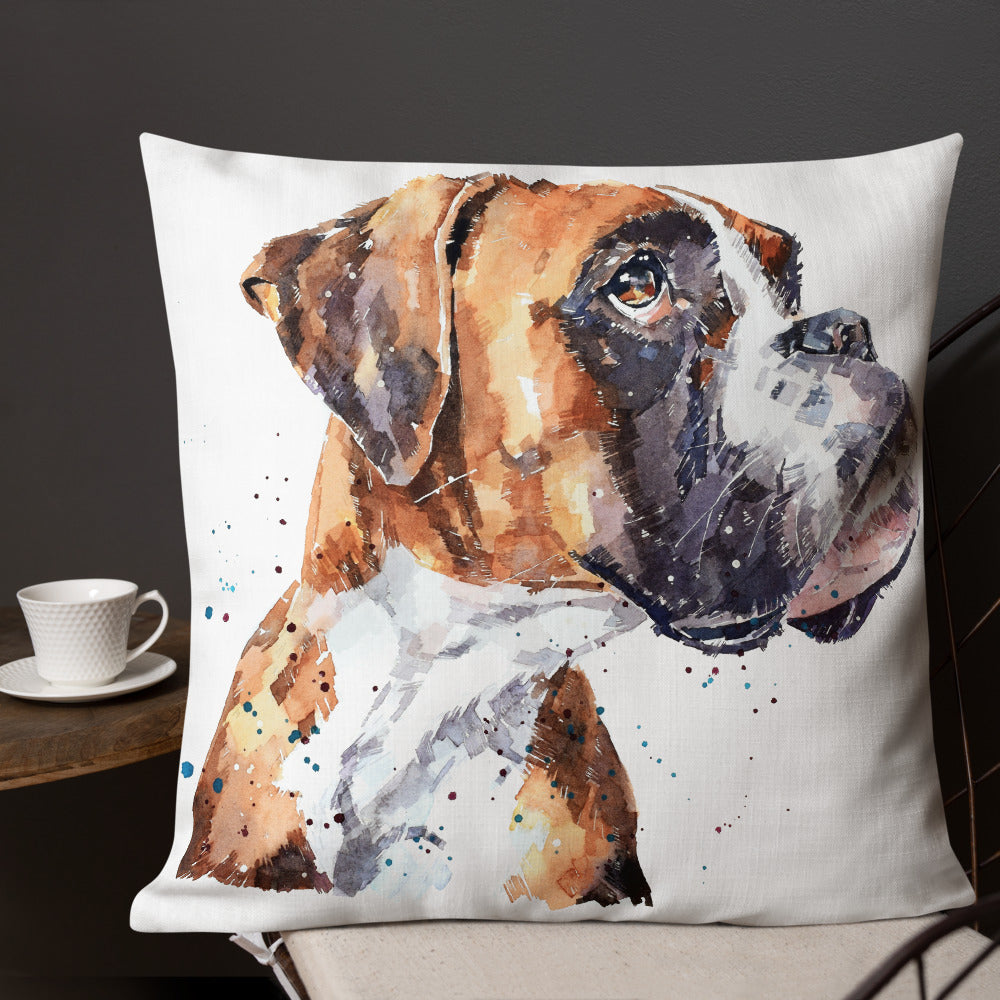 Boxer (Version 1) | Premium Pillow/Cushion | Edswatercolours