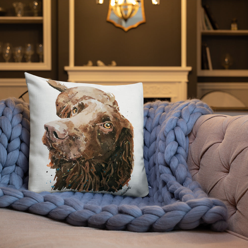 Cocker Spaniel | Premium Pillow/Cushion | Edswatercolours