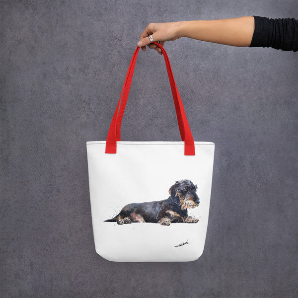 "Wire-Haired Dachshund (Version 1)" - Tote Bag