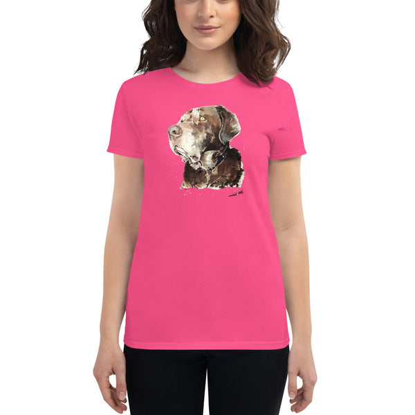 "Chocolate Labrador (Version 3) - Women's Short-Sleeve Fashion Fit T-Shirt