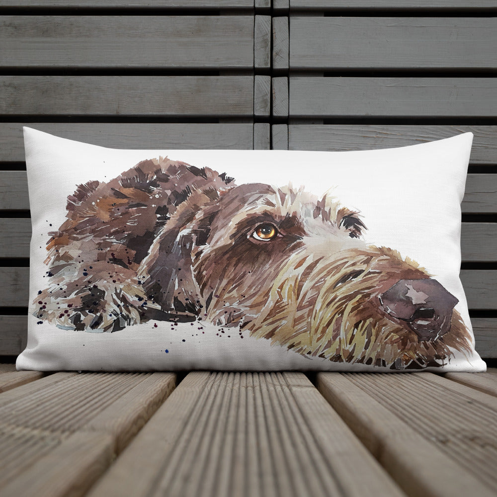 German Wirehaired Pointer Premium Pillow/Cushion