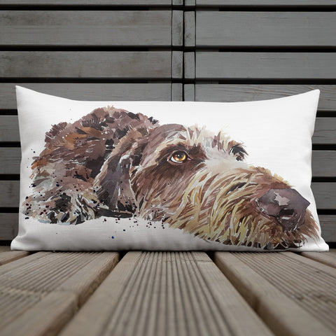 German Wirehaired Pointer Premium Pillow/Cushion
