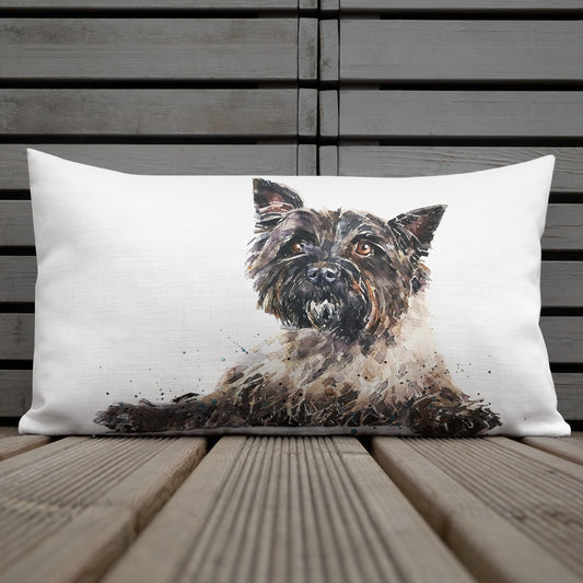 Cairn Terrier (Version 2) | Premium Pillow/Cushion | Edswatercolours
