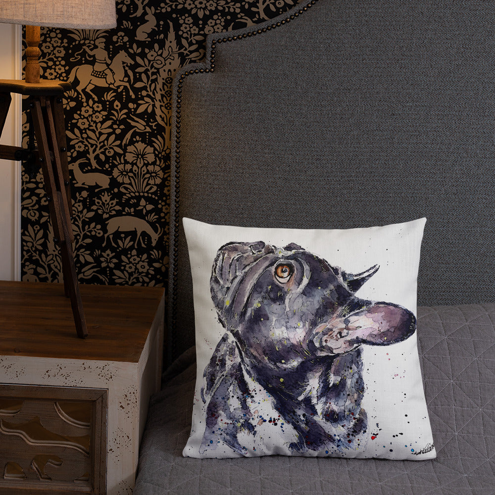 French Bulldog (Version 1) | Premium Pillow/Cushion | Edswatercolours