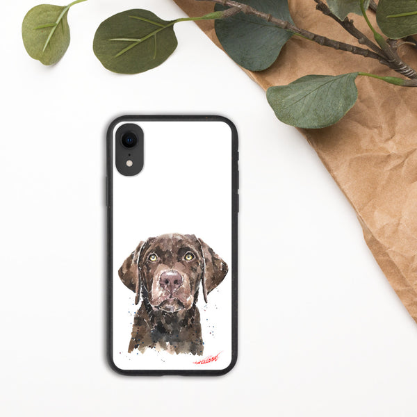 "Chocolate Labrador (Version 1)" - Biodegradable iPhone Case