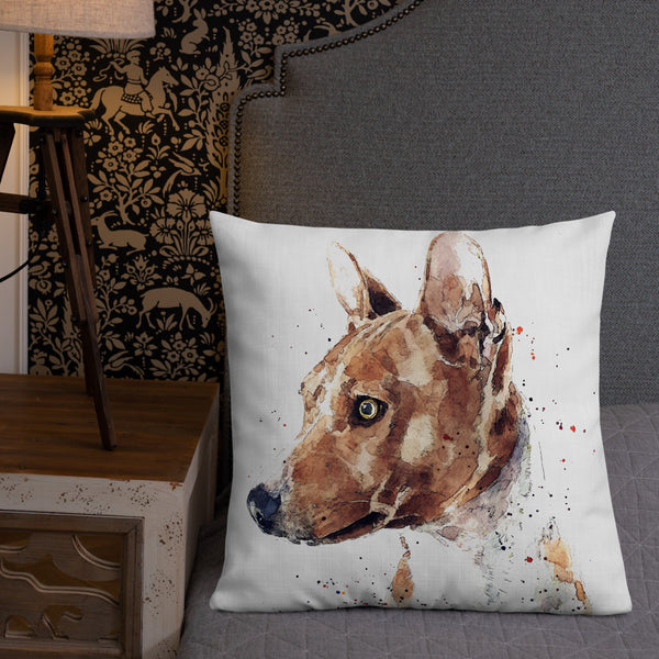 "Basenji (A Penny For Your Thoughts)" - Premium Pillow/Cushion